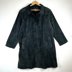 Centigrade Suede Leather Long Jacket